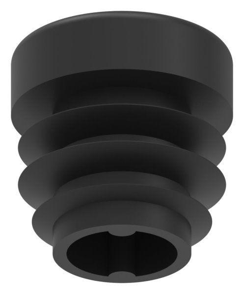 Kunststoffkappe aus Kunststoff fuer Rundrohr Ø 16-0 mm Wandstaerke 1-0–2-0 mm schwarz-88-11177.16