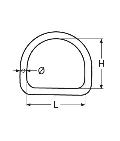 D-Ring Edelstahl Laenge- 15 mm - 50 mm V4A - Verkauf in VPEs-66-64-411.8274