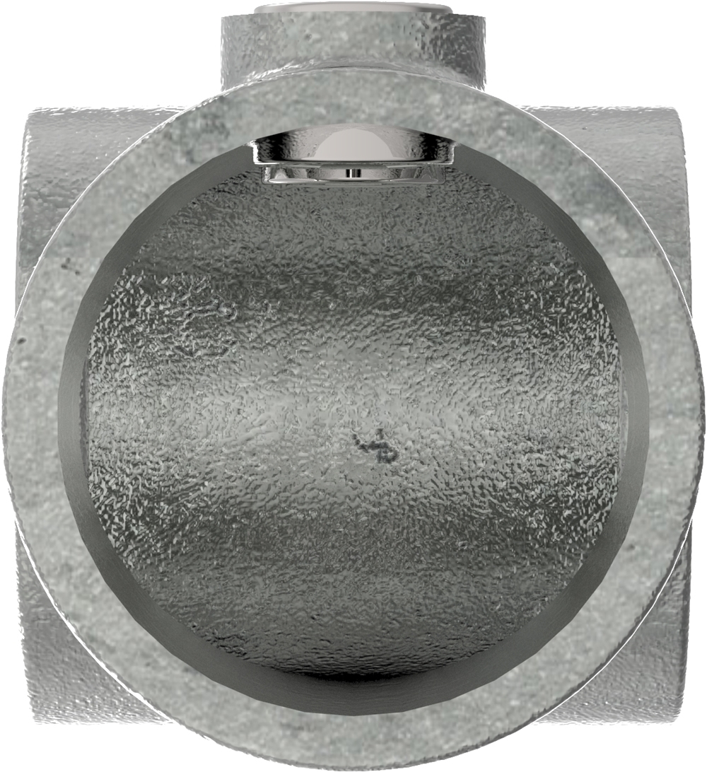 Rohrverbinder T-Stueck kurz Ø 48-3 mm -1 1-2- - Temperguss verzinkt - 101D48-101D48
