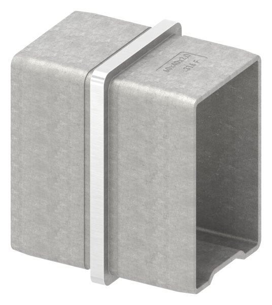 Steckverbinder V4A fuer Rohr 60 x 40 x 2 mm gerade-88.1110106040
