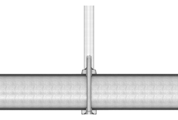 Ausgleichsstück Ø 18mm für Rundrohr Ø 42,4mm mit Senkbohrung 6,5 mm, V2A