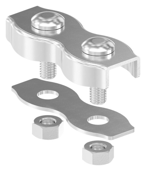 Duplexklemme | für Seil Ø 8 mm | V4A