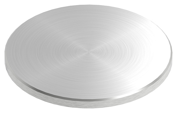 Ronde | Maße: Ø 100x6 mm | mit Längsschliff + Fase | V2A