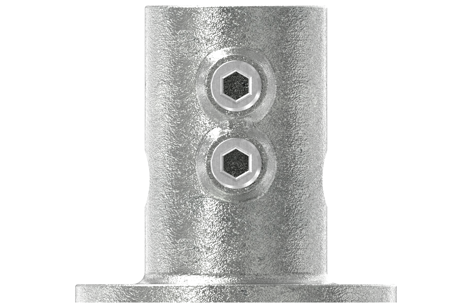 Rohrverbinder | Fußplatte Rund | 131KFD48 | 48,3 mm | 1 1/2" | Temperguss u. Elektrogalvanisiert