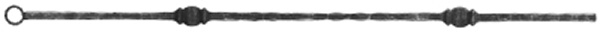 Zwischenstab - Laenge- 900 mm - Material- 13x13 mm - gehaemmert - Stahl S235JR- roh-30-1101.8