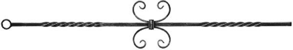 Zierstab | Länge: 900 mm | Material: 12x12mm | glatt | Stahl (Roh) S235JR