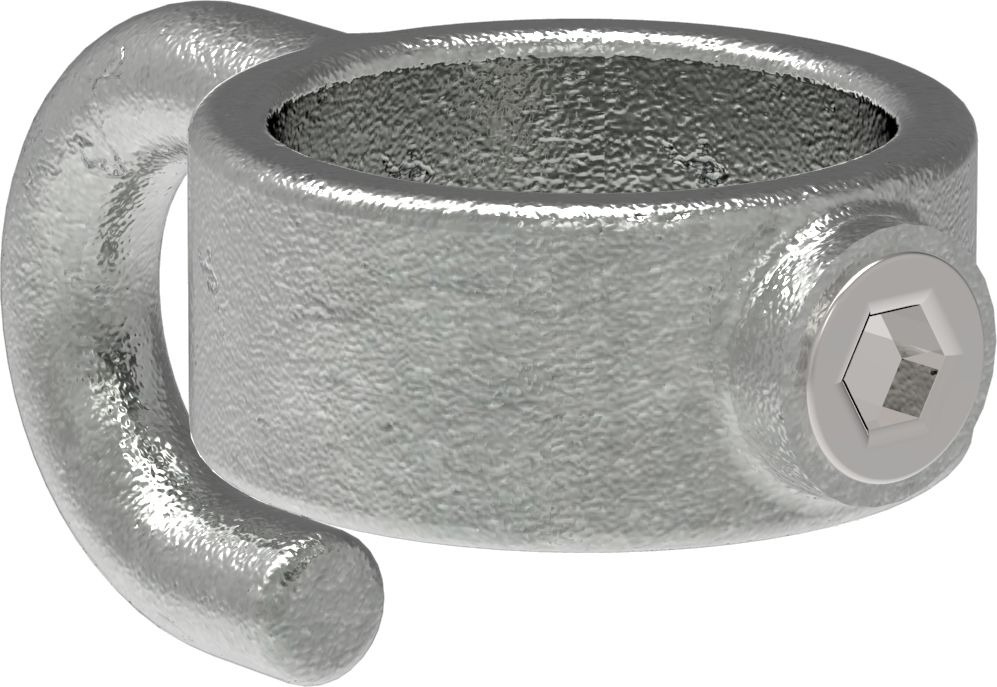 Rohrverbinder | Stellring mit Haken | 182S17 | 17,2 mm | 3/4" | Feuerverzinkt u. Elektrogalvanisiert