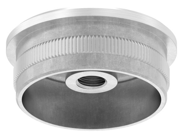 Stopfen flach V2A gegossen mit M8 für Ø 42,4x2,0 mm