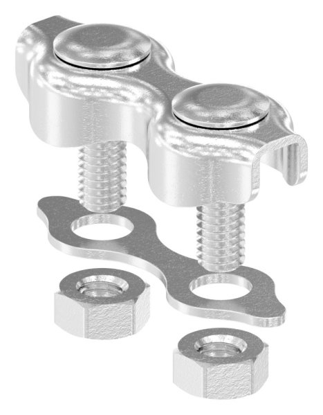 Duplexklemme - fuer Seil Ø 2 mm - V4A-11-2929.2