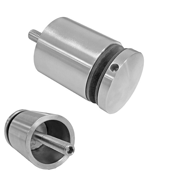 Punkthalter fuer Glas Edelstahl AISI 304 D 50 mm H 52 mm fuer Glas 8-17-52 mm poliert-89-11A0747500-A.4