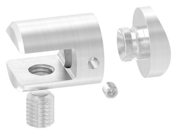 Querstab-Plattenhalter V2A Edelstahl Ø 25 mm – Anschluss 48,3 mm inkl. Schrauben