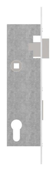 Rohrrahmenschloss verzinkt- Dornmass 40 mm- Abstand 92 mm- Stulpe Edelstahl geschliffen-11-3924.4