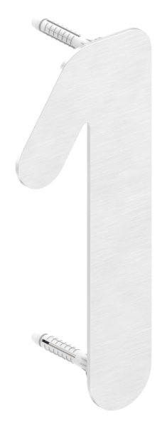Hausnummer 1 | klein | Maße: 110 mm x 150 mm | V2A