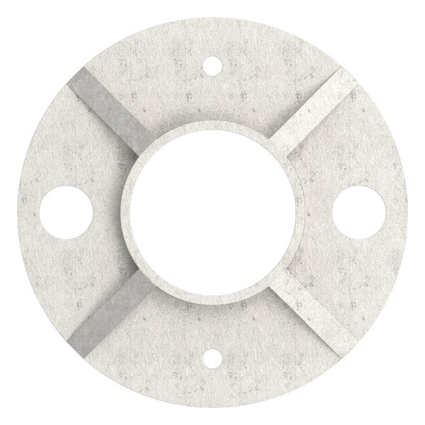 Ankerplatte  Masse- Ø 80x8 mm fuer Rundrohr Ø 33-7 mm V2A- roh-11-3022.4