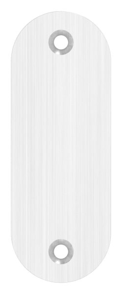 Kurzschild 32x87x6 mm V2A halbrund fuer Schlosskaesten blind-11-3501.4
