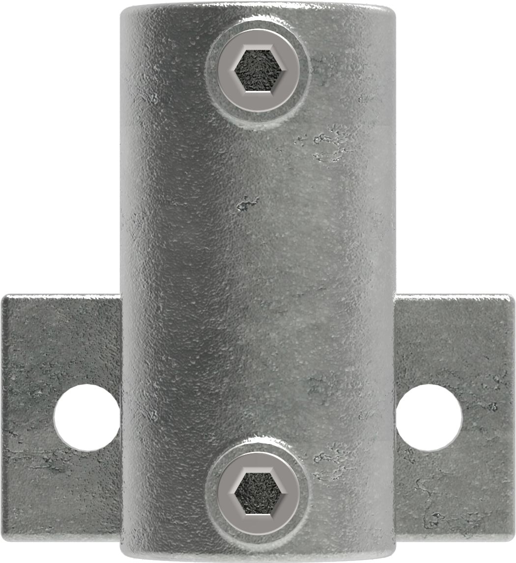 Rohrverbinder | Wandhalter Platte horizontal | 145C42 | 42,4 mm | 1 1/4" | Temperguss u. Elektrogalvanisiert