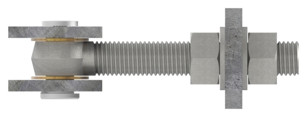 Torband M24 verstellbar Langlochlasche Stahl (roh) S235JR