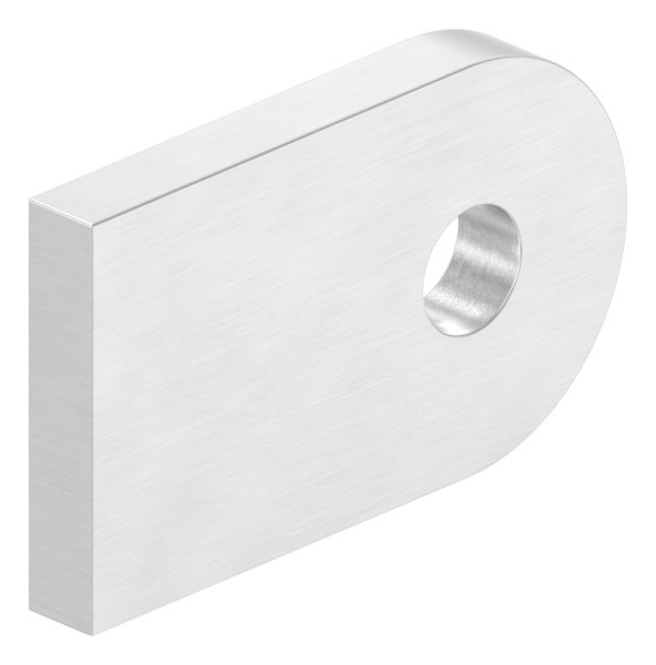 Anschweißlasche 50x30x6 mm mit Rundloch: Ø 9 mm V2A