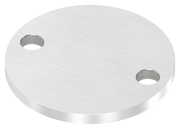 Ankerplatte Ø 80 x 6mm, mit Längsschliff, V2A