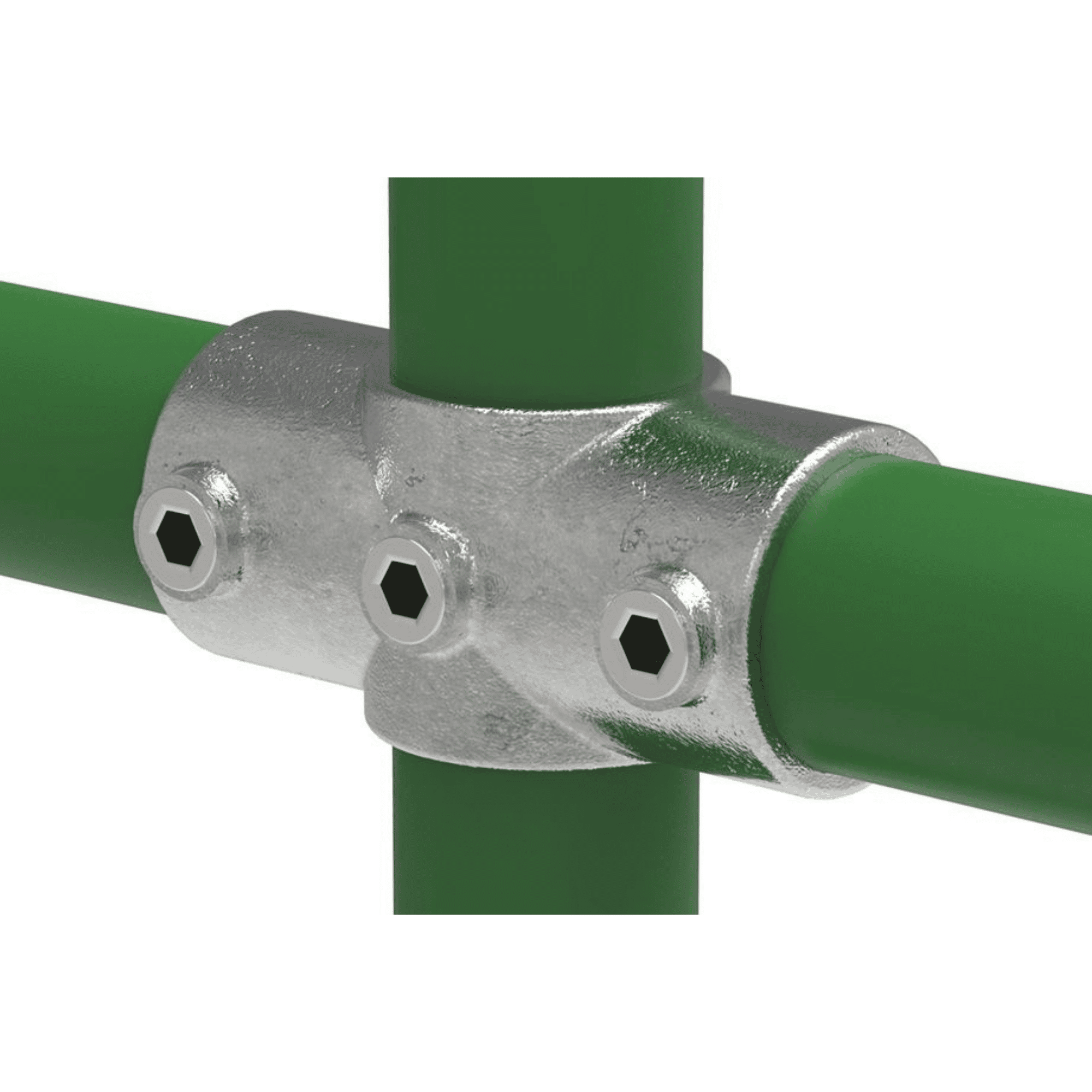 Rohrverbinder - Kreuzstueck durchgehend - 119D48 - 48-3 mm - 1 1-2- - Feuerverzinkt u. Elektrogalvanisiert-119D48