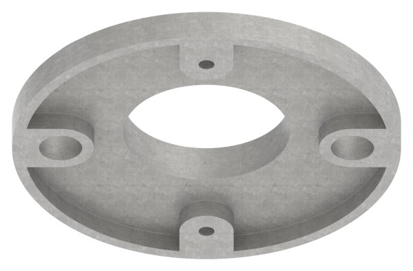 Ankerplatte  Masse- Ø 100x8 mm fuer Rundrohr- Ø 42-4 mm  roh- V4A-11-3023.1