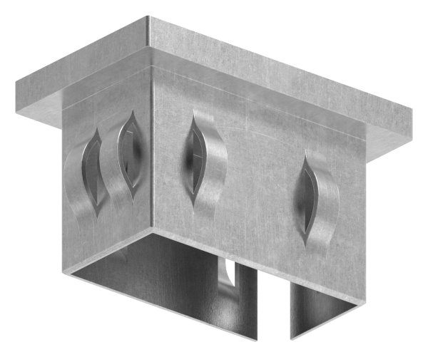Stahlstopfen flach | für Rohr 50x30x2,0-3,0 mm | Stahl S235JR, roh