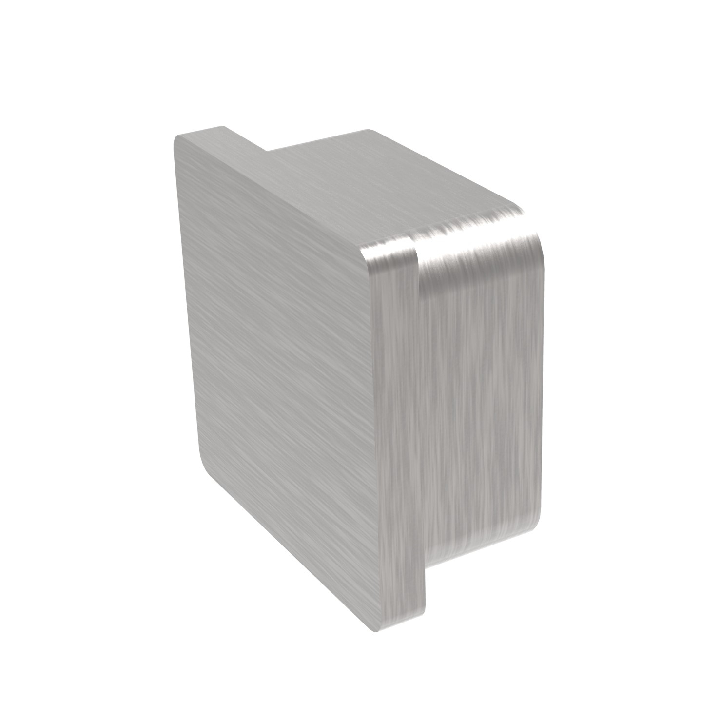 Endkappe für Rohr: 40x40x2,0 mm zum Kleben V2A