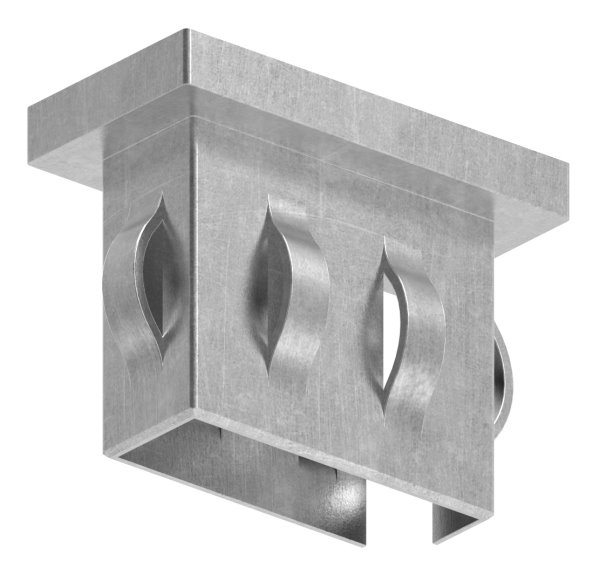 Stahlstopfen flach | für Rohr 40x20x1,5-2,0 mm | Stahl S235JR, roh
