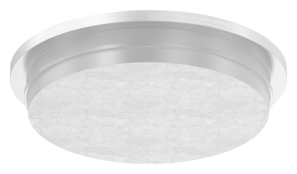 Stopfen leicht gewölbt V2A Vollmaterial für Ø 33,7x2,0 mm - mit Nase