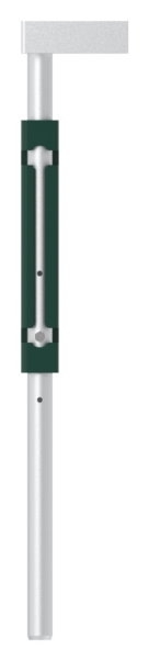 Bodenriegel mit Laenge 490mm- zum Anschrauben- RAL 6005 moosgruen-88-1156710-ALU.6005