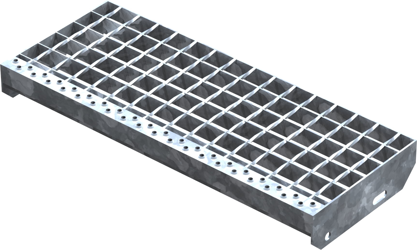 Schweißpressroststufe Metallstufe 600x240 mm Masche 34/38 mm Tragstab 30/2 mm S235JR feuerverzinkt