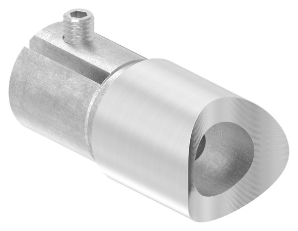 Rohrverbinder 90° V2A fuer Ø 33-7 mm Rohr auf Ø 42-4 mm mit Klemmschraube-11-3386.4