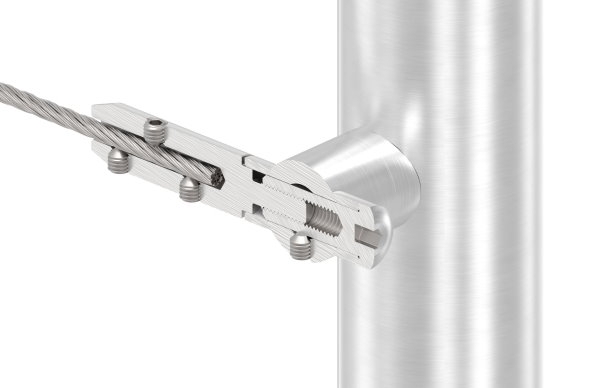 Seilhalter zum Schrauben und Spannen | Für Seil Ø 6 mm | V2A