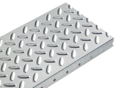 Blechprofilstufe | Typ G | Maße: 1000x300x70 mm | S235JR, im Vollbad feuerverzinkt