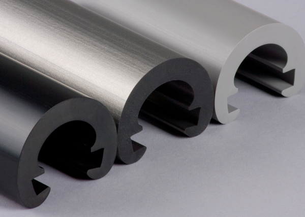 Kunststoffhandlauf Kunststoff Ø 55 mm fuer 40 x 8 mm graualuminium-88-11R55.019