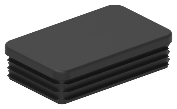 Einsteckkappe Kunststoff fuer Rechteckrohr 80 x 50 mm- Wandstaerke 2-0-4-0 mm- schwarz-88-11179.80X50