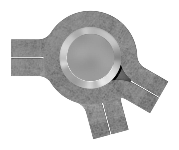 Anschweissband - 3-teilig - Tragkraft- 100kg - Stahl S235JR- roh-30-3950.8