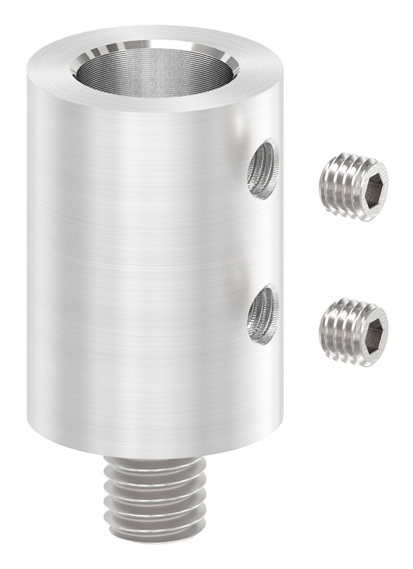 Steckstueck V2A M8 Gewinde mit 2 Madenschrauben-11-2068.4