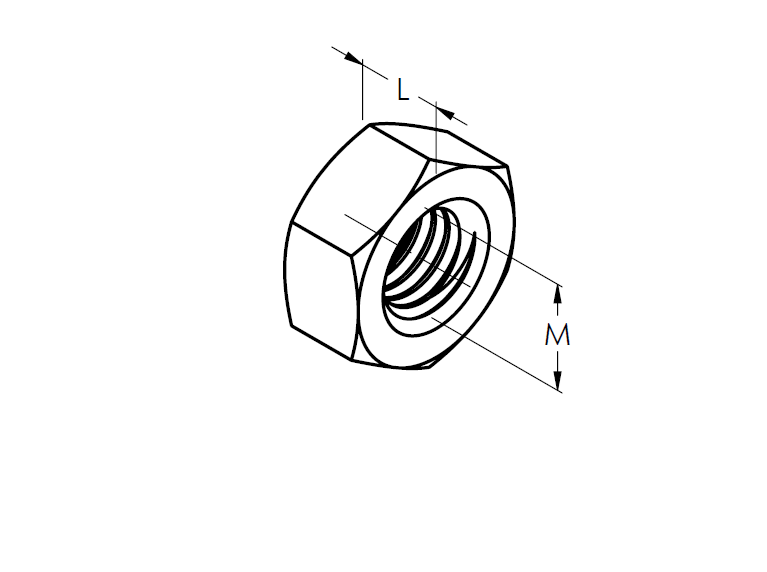 Sechskantmutter Stahl galvanisch verzinkt M6 nach DIN 934-89-11DIN934M6ZN-A.4