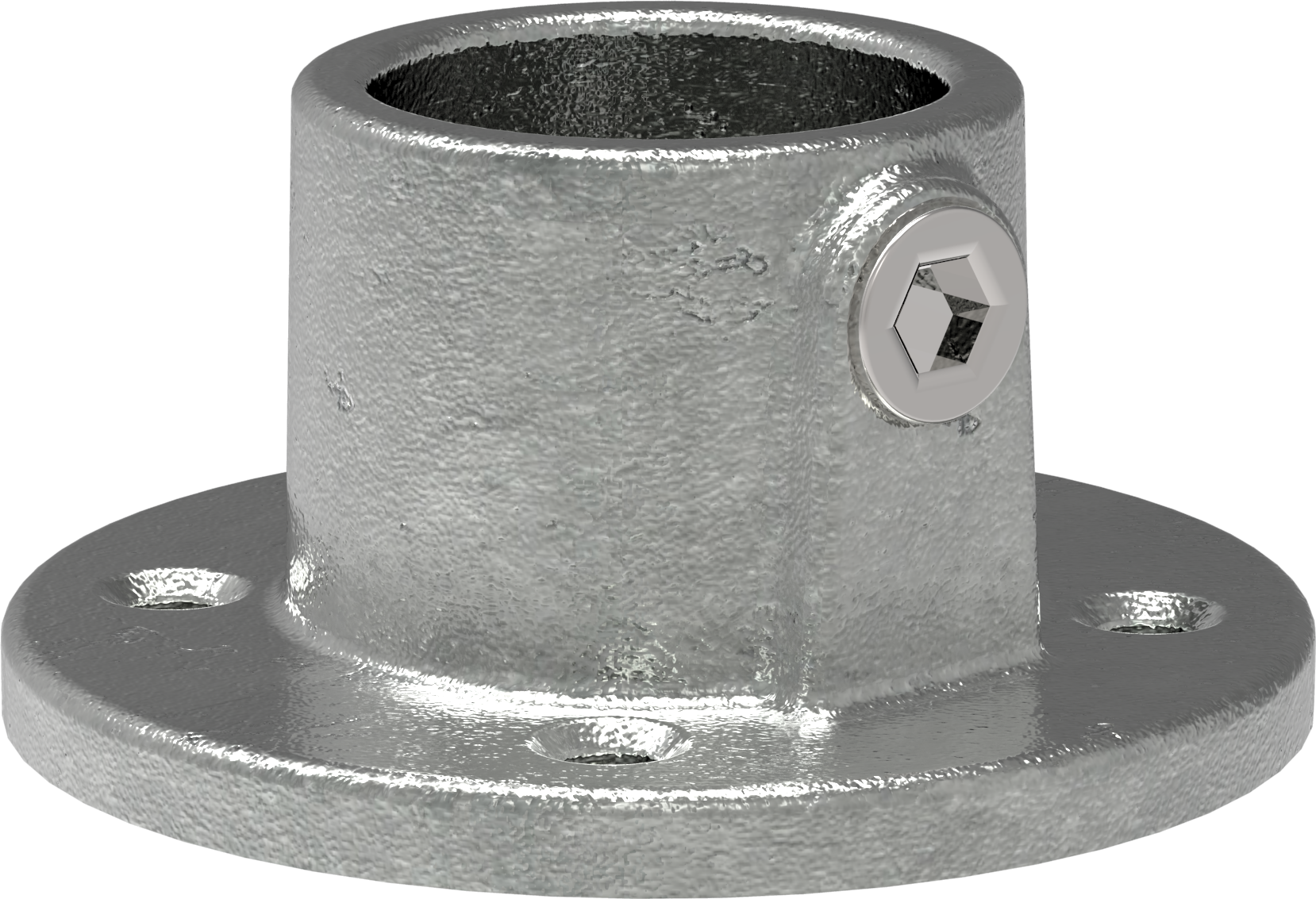 Rohrverbinder | Wandbefestigung rund | 131A27 | 26,9 mm | 3/4" | Feuerverzinkt u. Elektrogalvanisiert