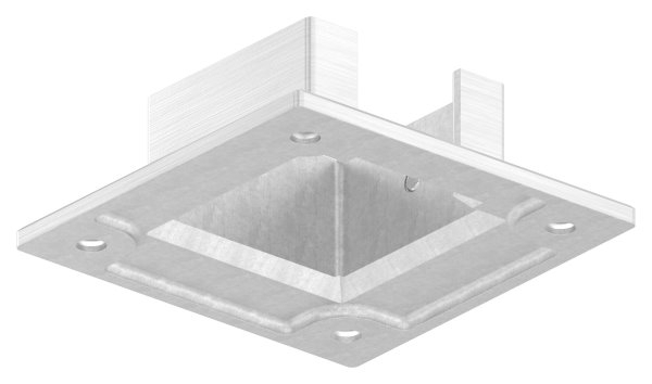 Wandbefestigung für Nutrohr 40x40mm, V2A