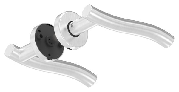 Türdrückerpaar V2A inkl. 8 mm Drückerstift Modell Ellbow