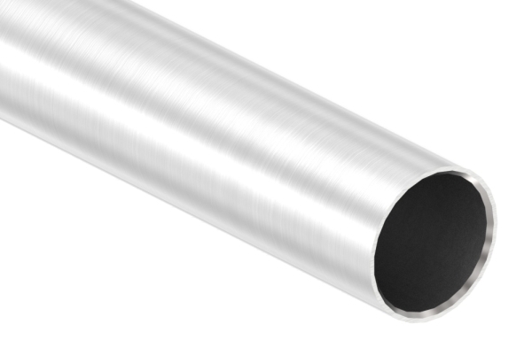 Edelstahlrohr- 33-7 x 2-0mm- L=6m- Korn 240 geschliffen- V2A Edelstahl-88-1155120-240.ST