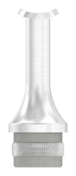 Stütze mit Halteplatte für Rundrohr Ø 42,4 mm + Stopfen für 33,7x2,0 mm V2A