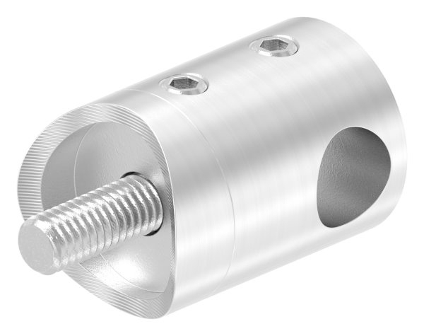 Querstabhalter V2A Edelstahl – Anschluss 33-7 mm fuer Rundstaebe 10 mm inkl- Schrauben-11-1015.4