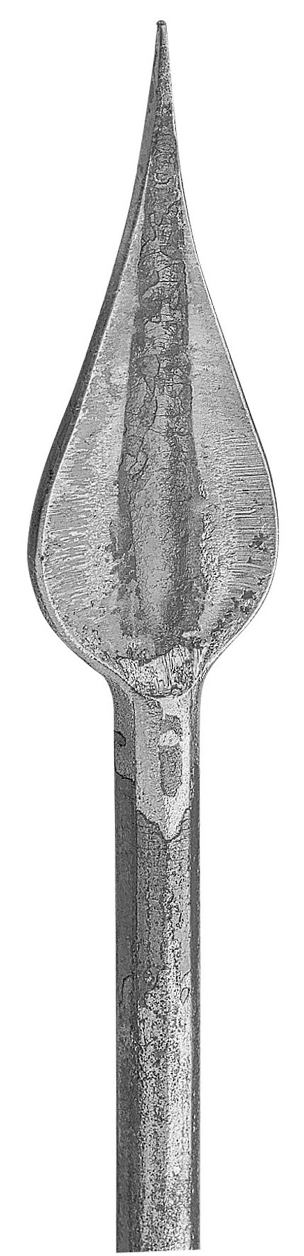 Zaunspitze - Hoehe- 200 mm - Material- Ø 14 mm - Stahl S235JR- roh-30-2594.8