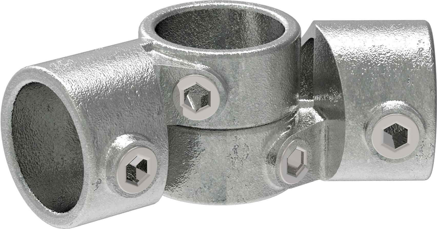 Rohrverbinder - Winkelgelenk verstellbar - 148 - 26-9 mm - 60-3 mm - 3-4- - 2- - Feuerverzinkt u. Elektrogalvanisiert-148