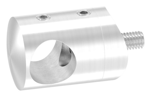 Querstabhalter V2A Edelstahl Ø 25 mm– Anschluss Ø 42-4 mm passend fuer Rundstaebe 16 mm inkl- Schraube-88-1150395.240A