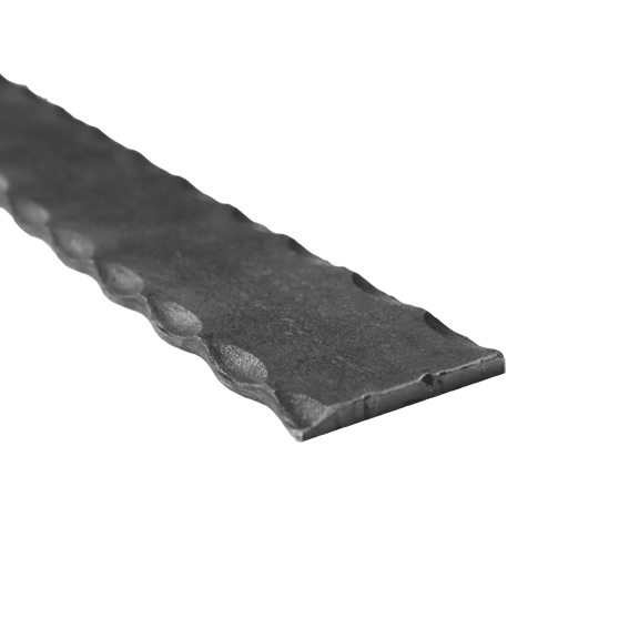 Flachstahl Stahl roh 25 x 5 mm L=3000 mm verziert-89-11P002B25X53M-A.4