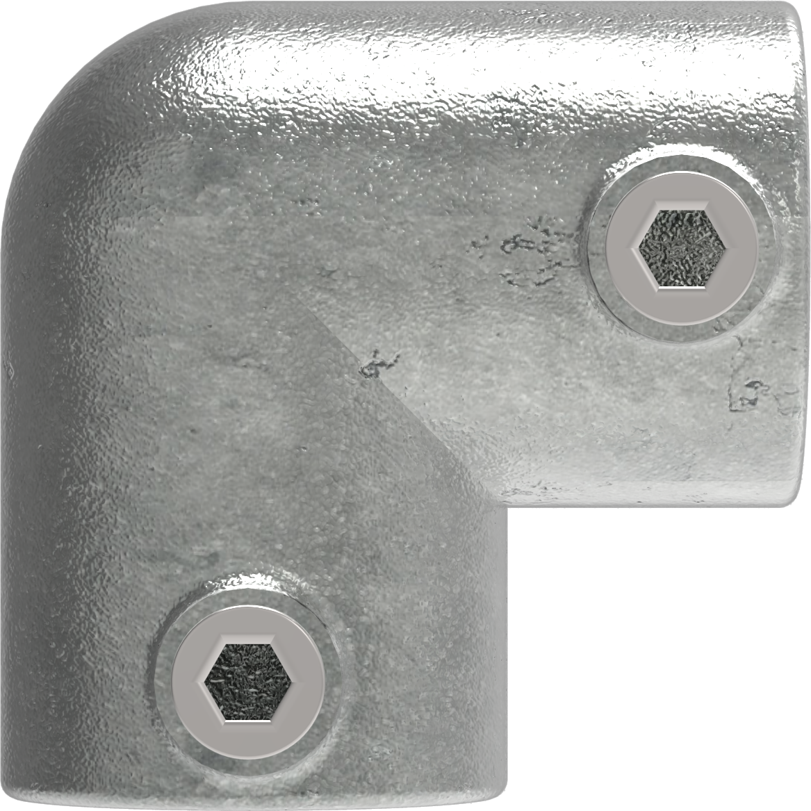 Rohrverbinder | Bogen 90° | 125B34 | 33,7 mm | 1" | Feuerverzinkt u. Elektrogalvanisiert